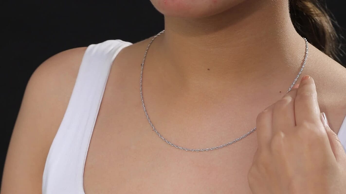 Singapore Chain Necklace in 950 Platinum 4.70 Grams 20 Inches