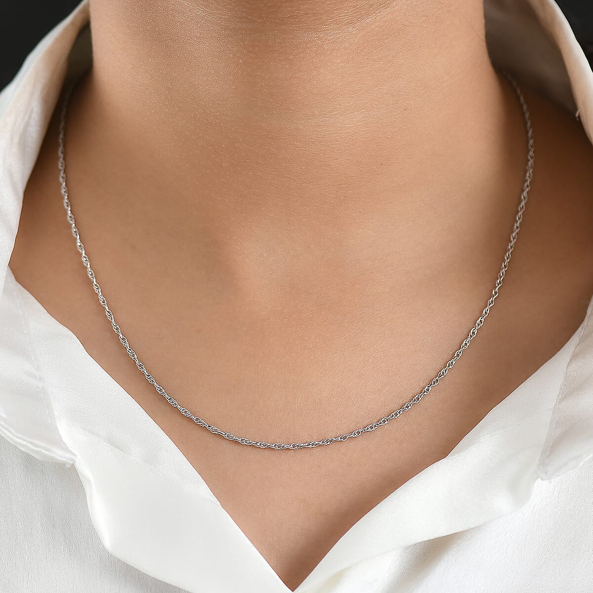Singapore Chain Necklace in 950 Platinum 4.70 Grams 20 Inches image number 2
