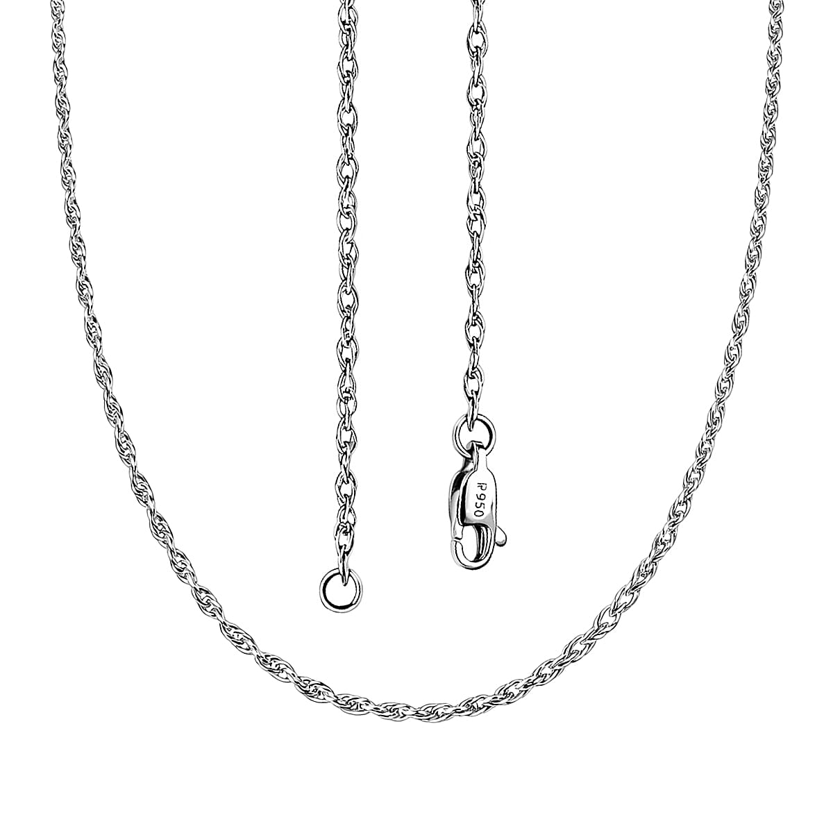 Singapore Chain Necklace in 950 Platinum 4.70 Grams 20 Inches image number 4