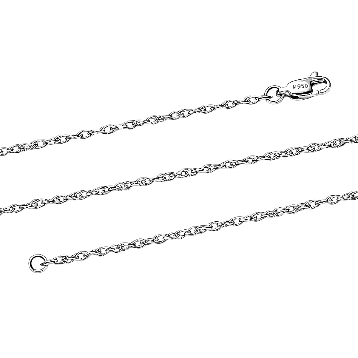 Singapore Chain Necklace in 950 Platinum 4.70 Grams 20 Inches