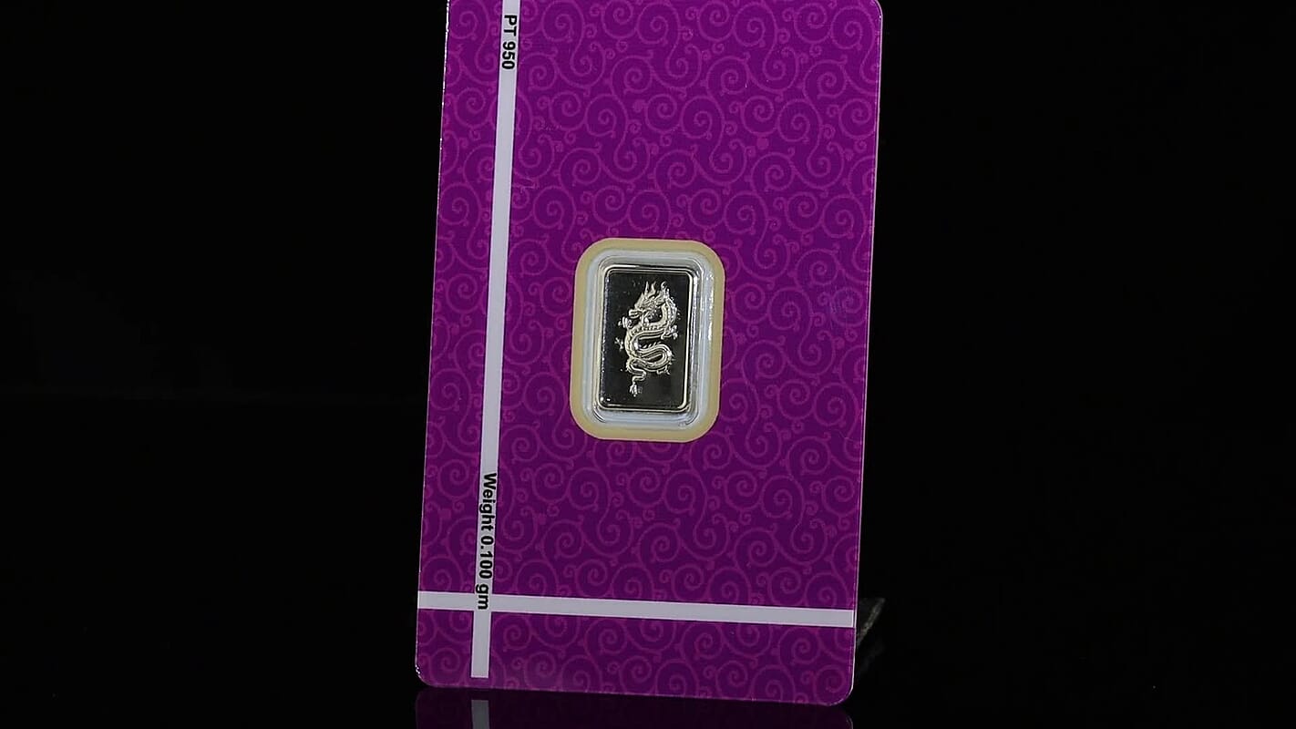 950 Platinum Blessing of Dragon Embossed Sheet 100mg