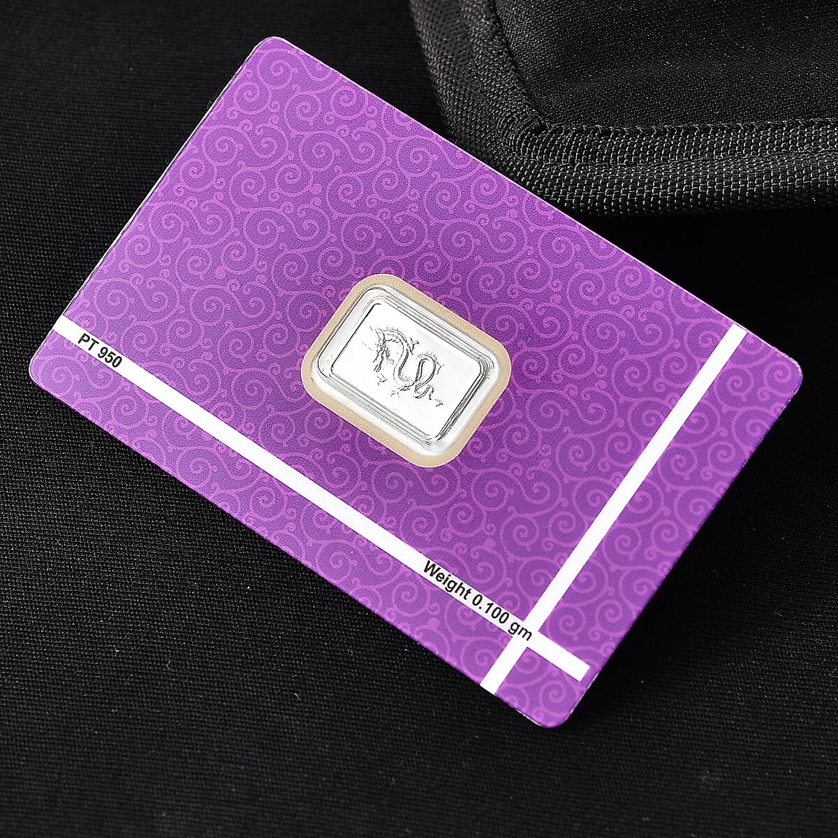 950 Platinum Blessing of Dragon Embossed Sheet 0.100mg image number 1