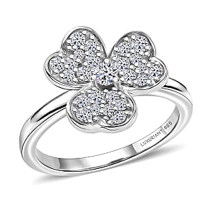 Luxuriant Lab Grown Diamond G-H SI 0.50 ctw Ring in Rhodium Over Sterling Silver (Size 7.0)