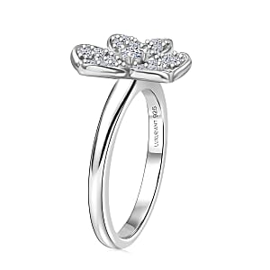 Luxuriant Lab Grown Diamond G-H SI 0.50 ctw Ring in Rhodium Over Sterling Silver (Size 7.0)