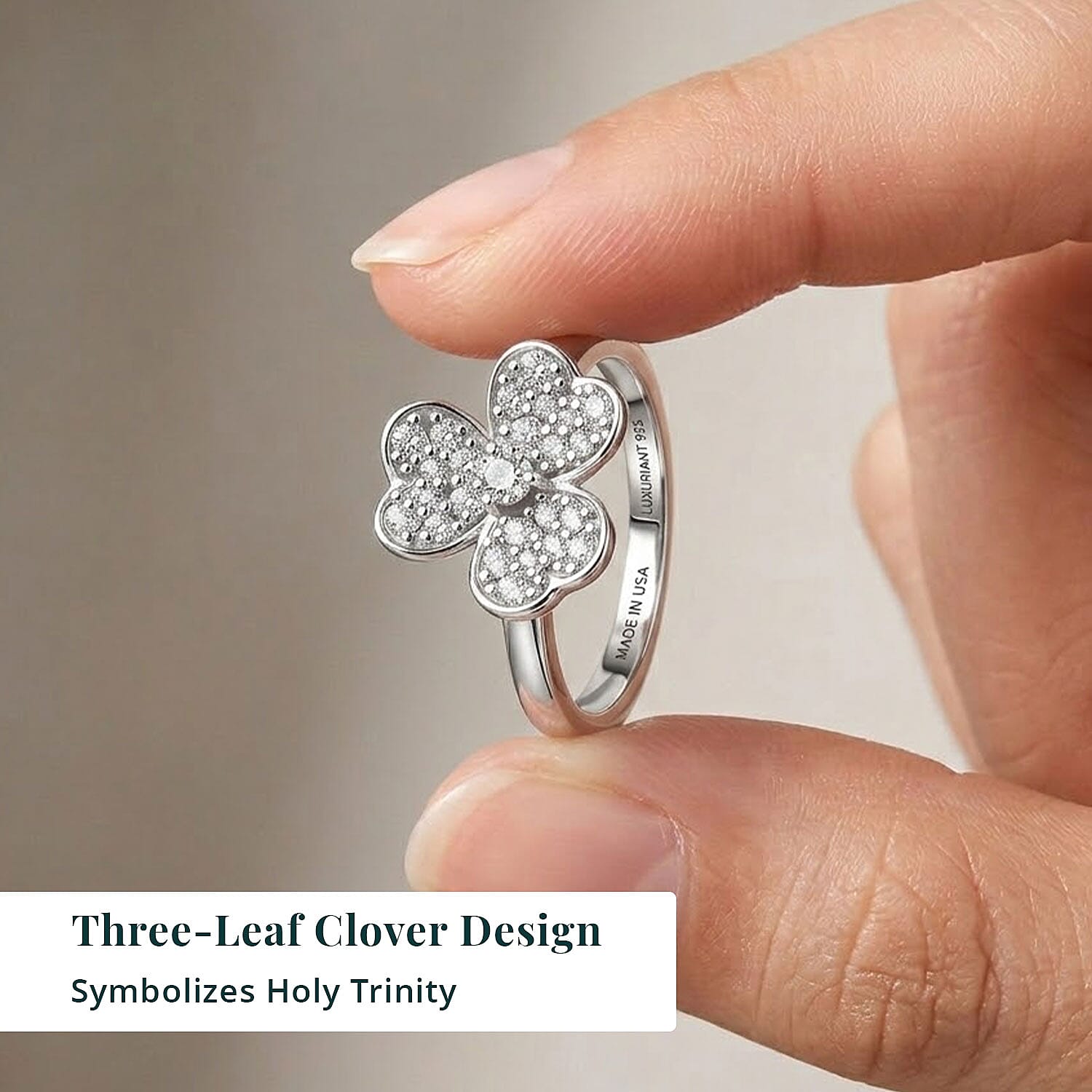Luxuriant Lab Grown Diamond G-H SI 0.50 ctw Ring in Rhodium Over Sterling Silver (Size 7.0) (Del. In 10-12 Days)