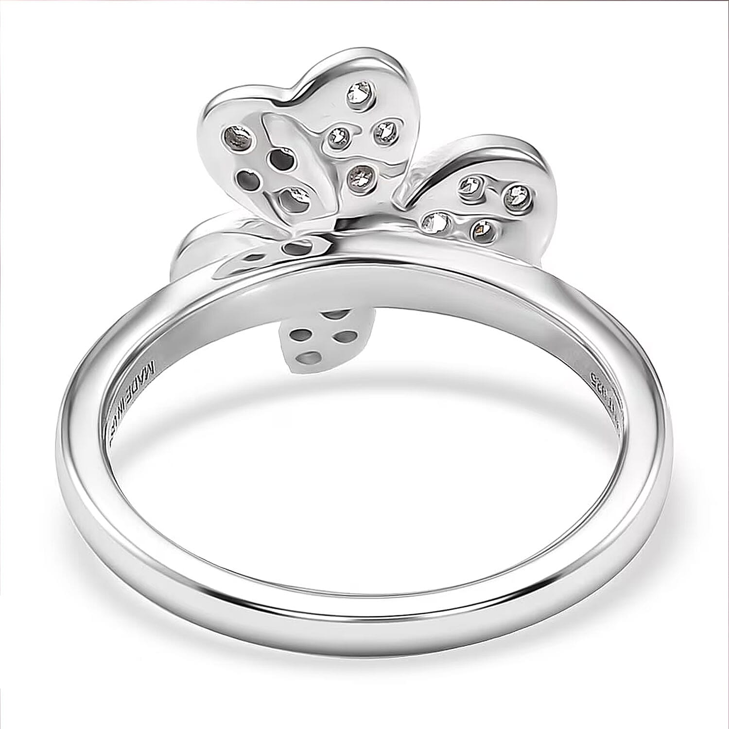 Luxuriant Lab Grown Diamond G-H SI 0.50 ctw Ring in Rhodium Over Sterling Silver (Size 7.0) (Del. In 10-12 Days)