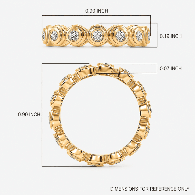 Luxuriant Lab Grown Diamond G-H SI 0.90 ctw Ring in 18K Vermeil Yellow Gold Over Sterling Silver (Size 7.0)