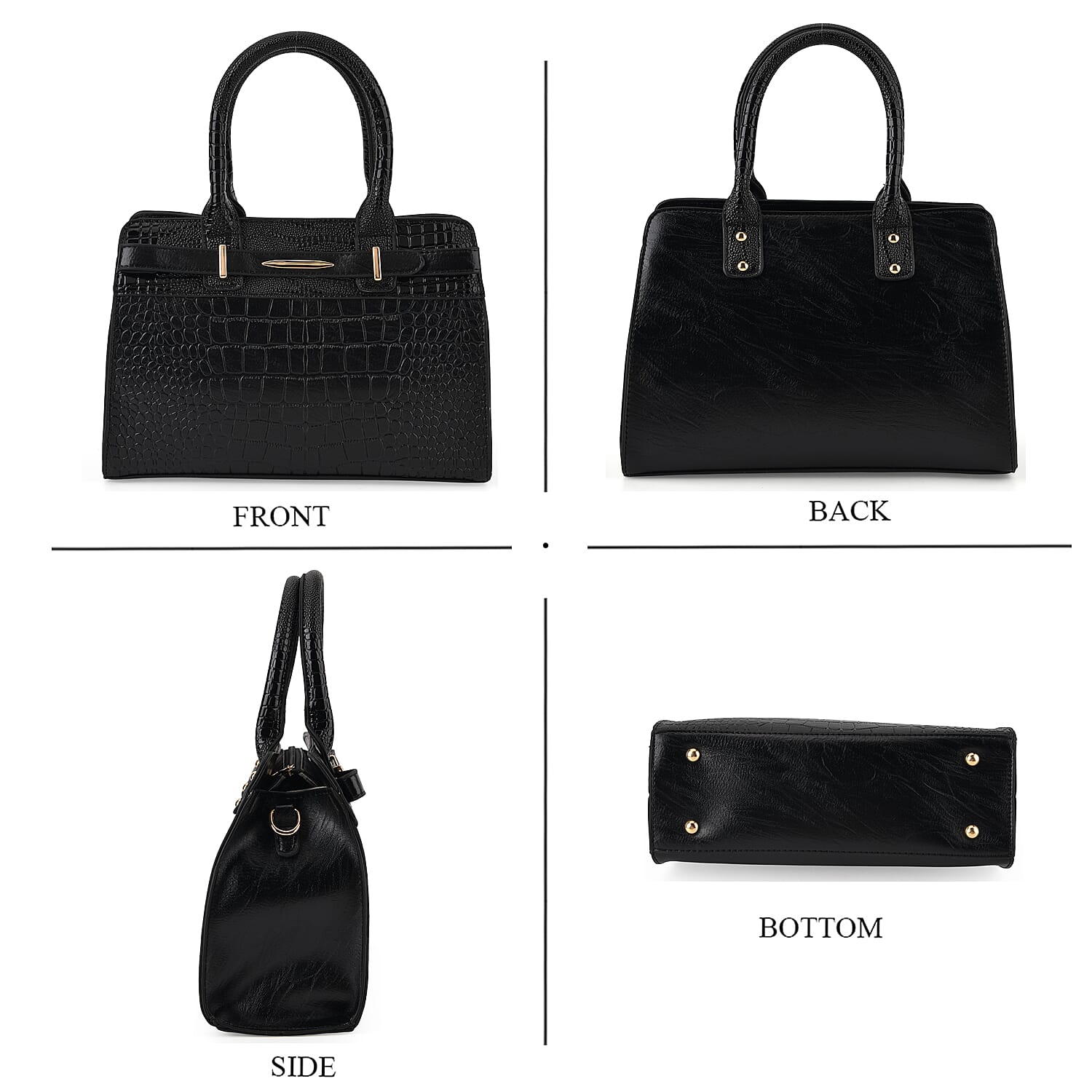 Passage Black 3pcs Set Multi Pocket Tote Bag and Wristlet