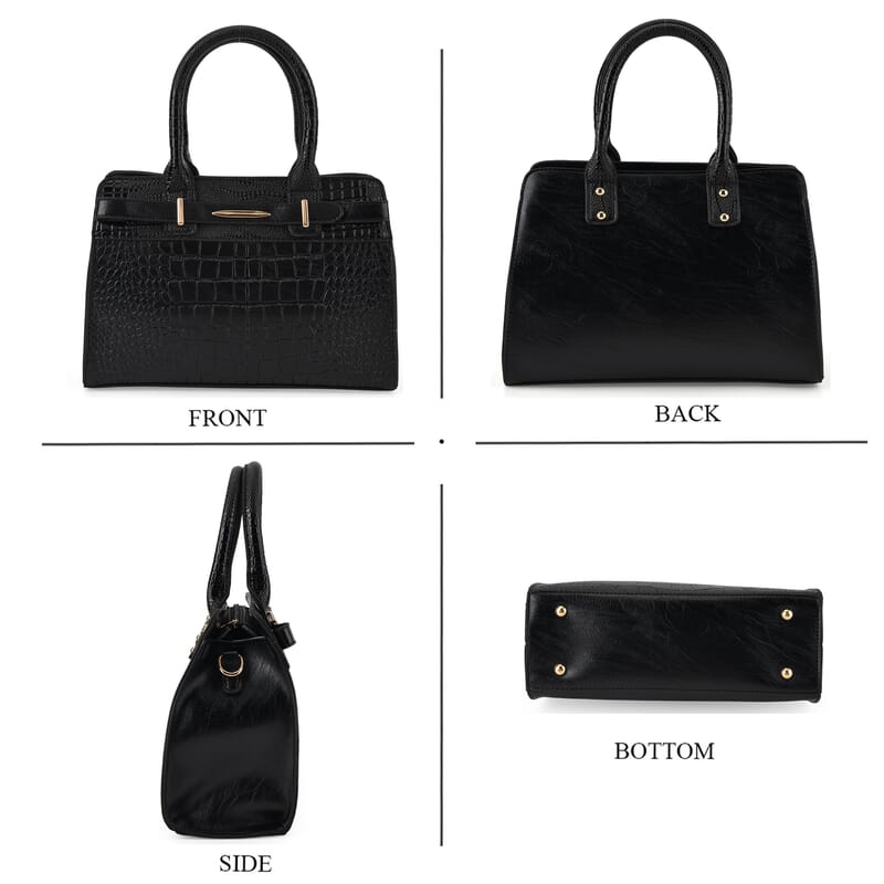 Passage Black 3pcs Set Multi Pocket Tote Bag and Wristlet