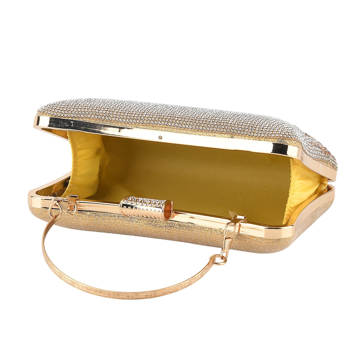 La Marey Golden Dazzles with Tassel Pattern Crystal Crossbody Bag with Chain Strap image number 2