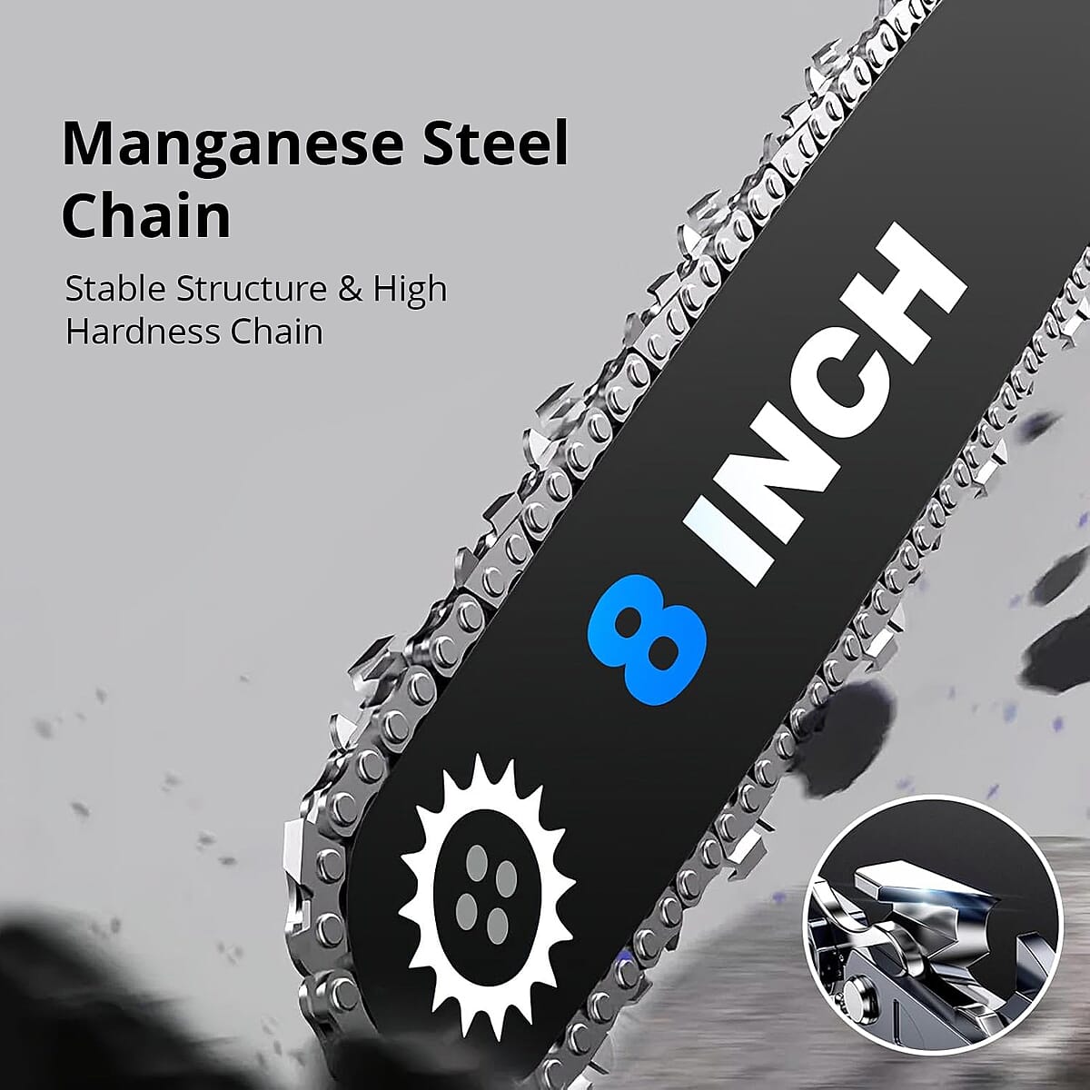 Mini Chainsaw 6 Inch Bar - Black image number 4