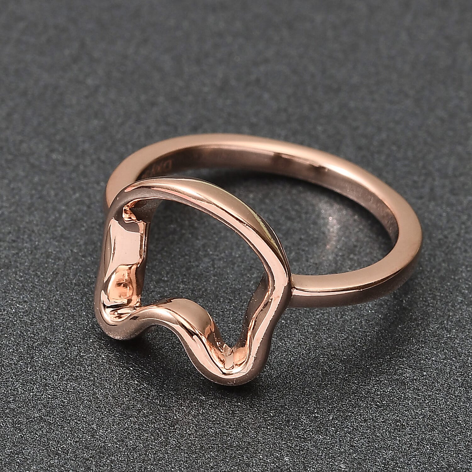 14K RG Over Sterling Silver Ring (Size 6.5) (2.60 g)