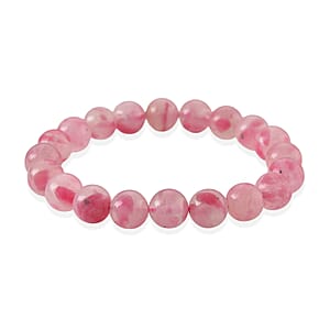 Sakura Rhodochrosite Beaded 135.00 ctw Stretch Bracelet