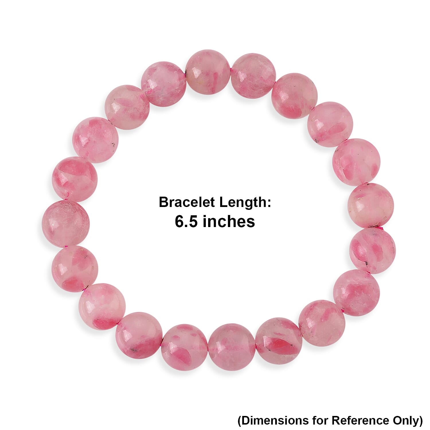 Sakura Rhodochrosite Beaded 135.00 ctw Stretch Bracelet