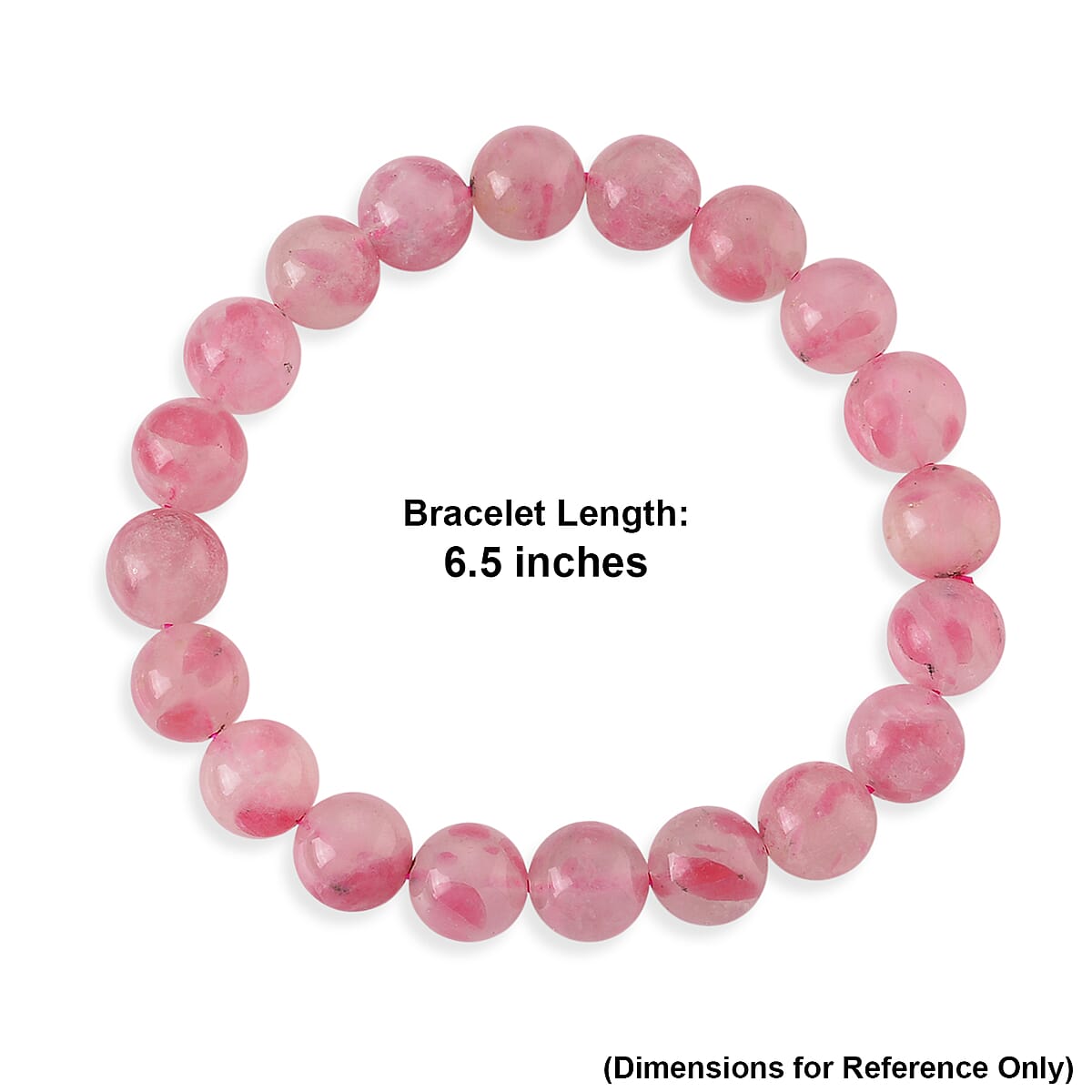Sakura Rhodochrosite Beaded 135.00 ctw Stretch Bracelet image number 4