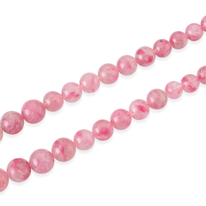 D'Joy Sakura Rhodochrosite Beaded 360.00 ctw Necklace in Sterling Silver (20-22Inches)