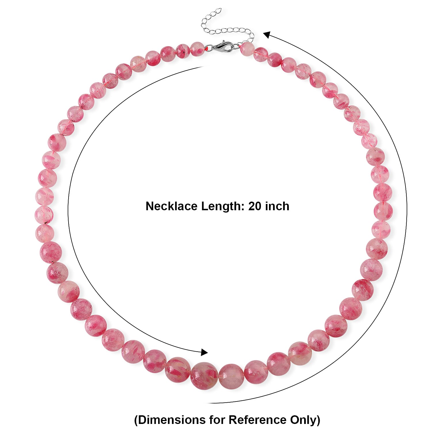Buy D'Joy Sakura Rhodochrosite Beaded 360.00 ctw Necklace in