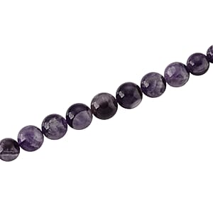 D'Joy Bi-Color Amethyst 215.00 ctw Beaded Necklace in Rhodium Over Sterling Silver (20 Inches)