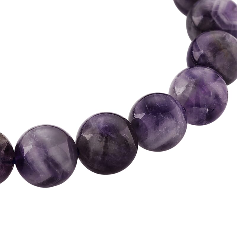 Bi-Color Amethyst 165.00 ctw Beaded Stretch Bracelet