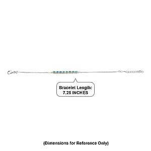 D'Joy Premium Ethiopian Welo Opal 1.35 ctw Bracelet in Rhodium Over Sterling Silver (7.25-1.50In)
