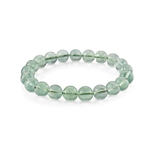 Green Fluorite 155.00 ctw Beaded Stretch Bracelet