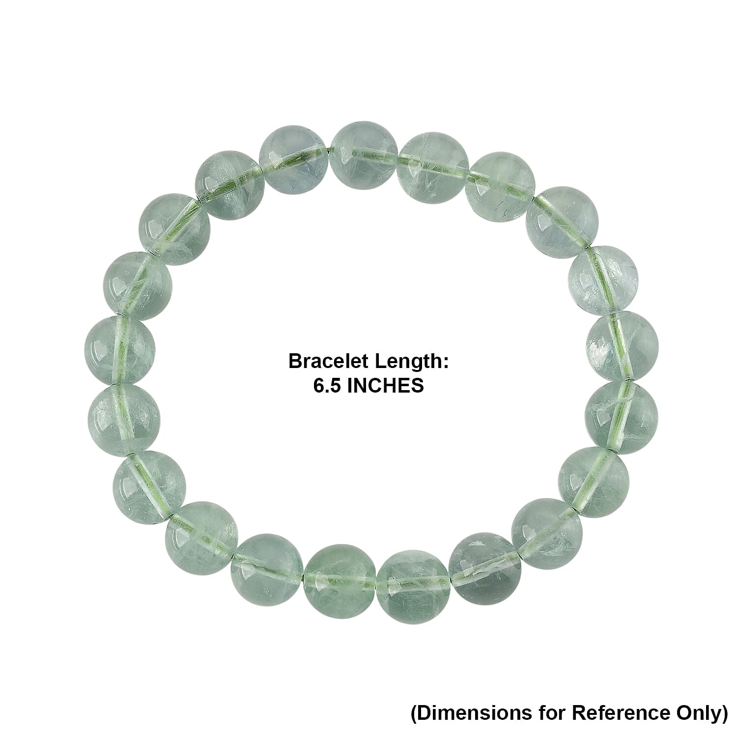 Green Fluorite 155.00 ctw Beaded Stretch Bracelet