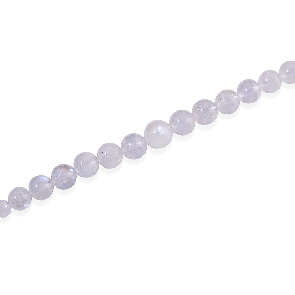 D'Joy Rainbow Moonstone Beaded 175.00 ctw Necklace in Rhodium Over Sterling Silver (20 Inches) image number 4