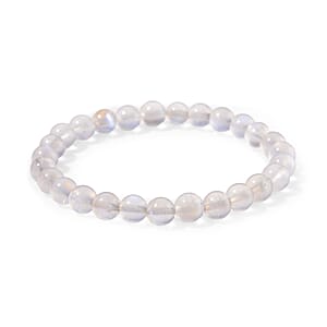 Rainbow Moonstone 80.00 ctw Beaded Stretch Bracelet