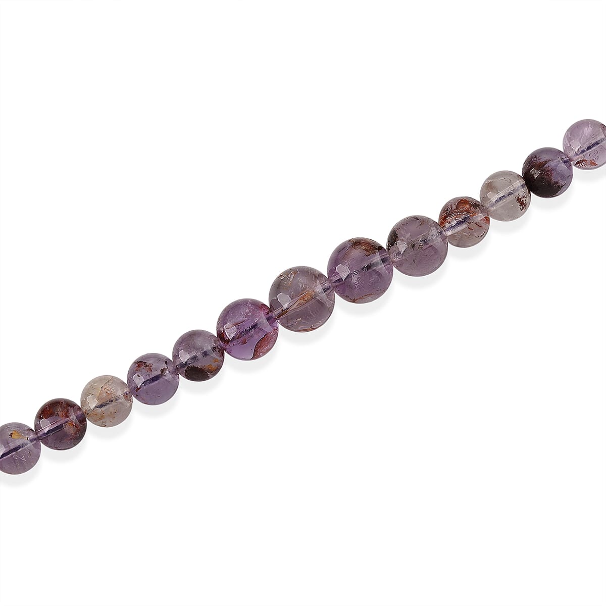 D'Joy Cacoxenite 250.00 ctw Beaded Necklace in Rhodium Over Sterling Silver (20 Inches) image number 3