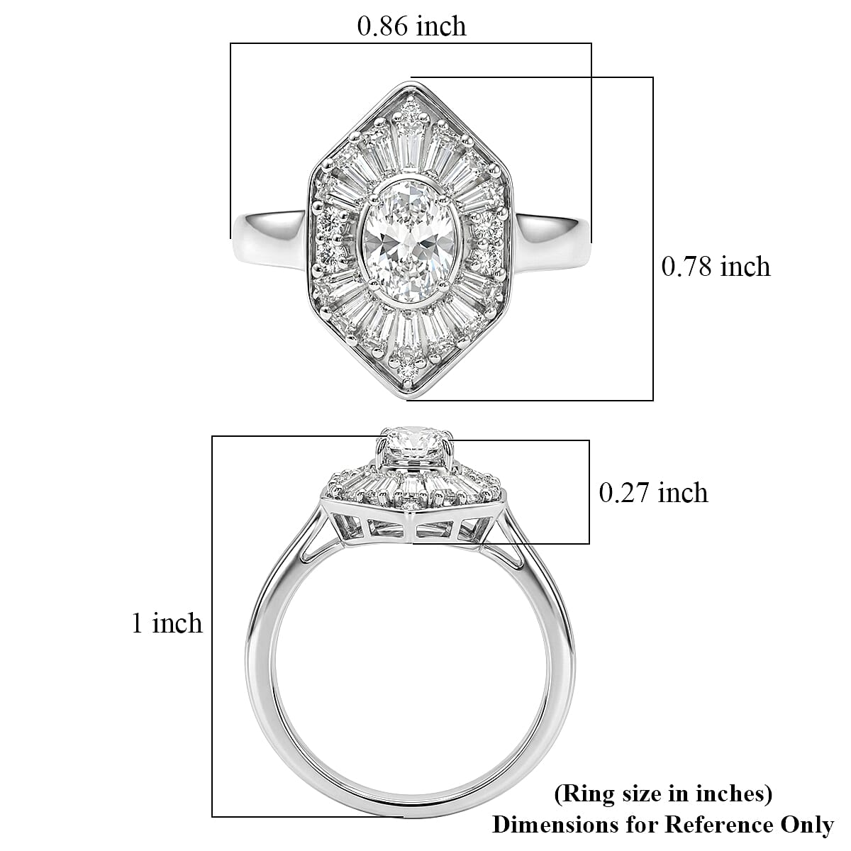 D'Joy White Topaz 1.65 ctw Victorian Royale Ring in Rhodium Over Sterling Silver (Size 10.0) image number 5