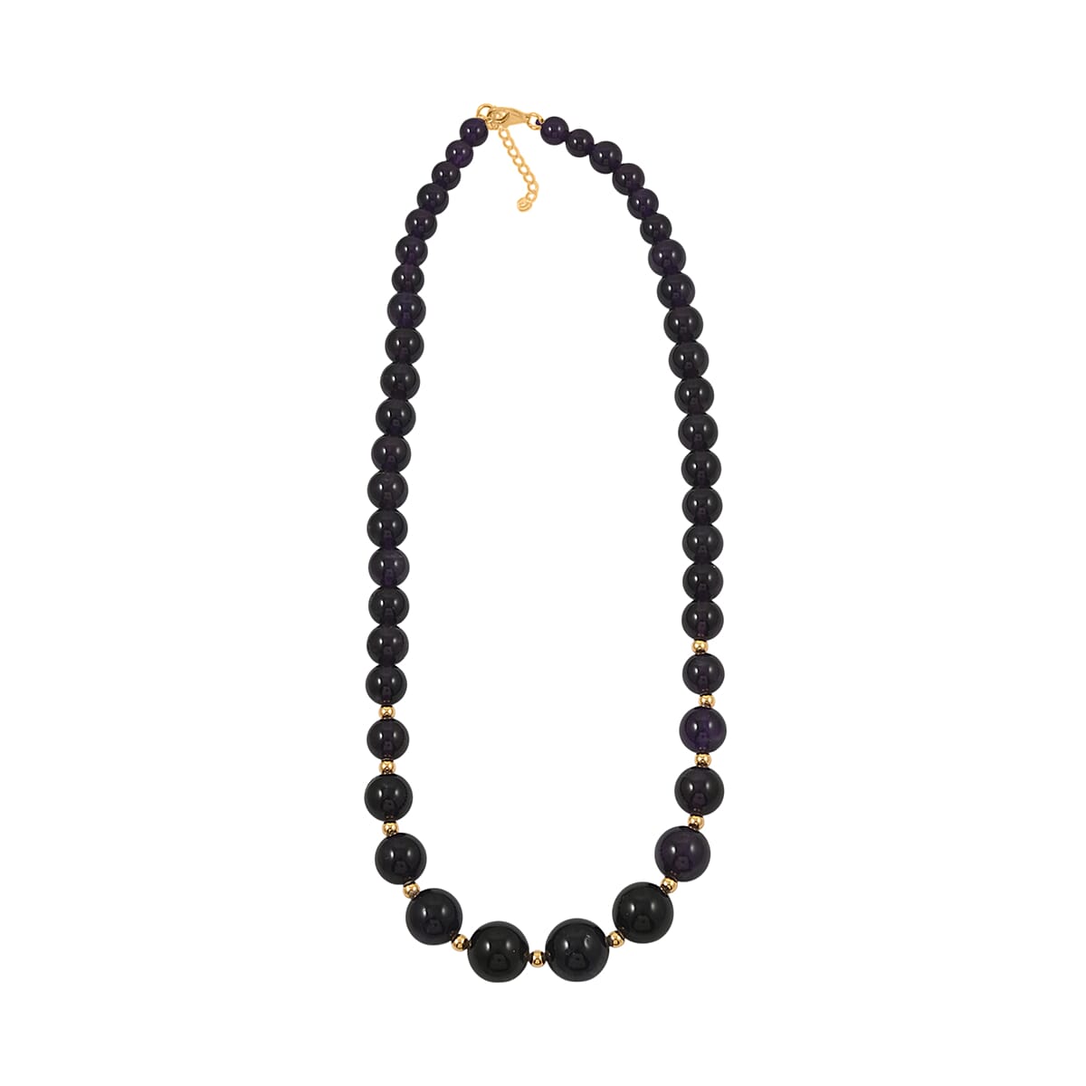 D'Joy African Amethyst 350.00 ctw Beaded Necklace in 18K Vermeil YG Over Sterling Silver (20 Inches) image number 4
