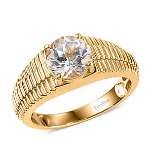 EverTrue Lab Created White Sapphire 4.00 ctw Men's Ring in 18K YG Plated (Size  10.0)