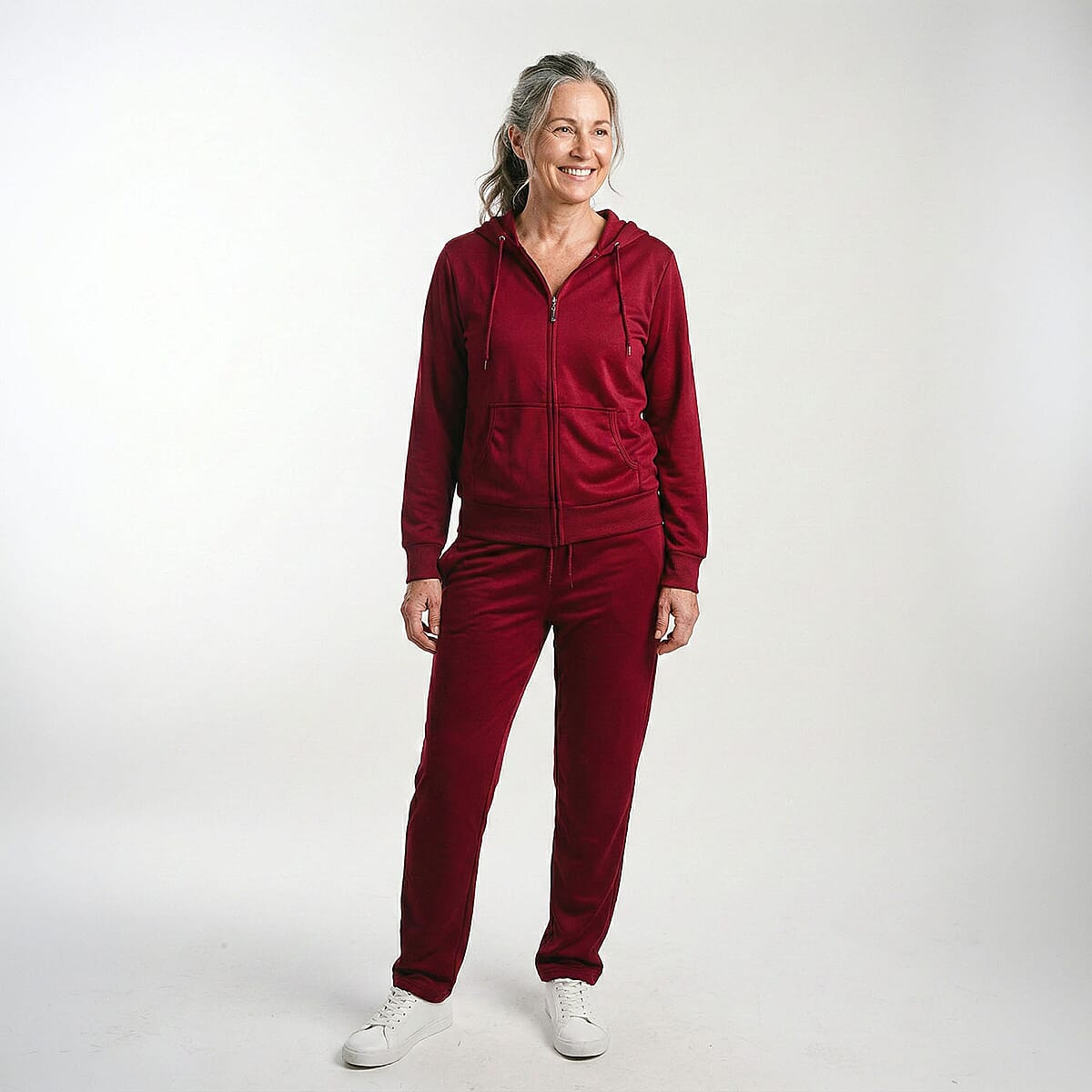 Buy Lee Hanton Burgundy French Terry Pant Set -XL at ShopLC.