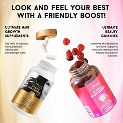 Joyce Giraud Ultimate Beauty Gummies Prebiotic Dietary Supplement-Mixed Berry (90 Gummies) Made in US