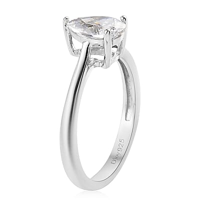 Swarovski Zirconia Ring (Size 5.0) in Platinum Over Sterling Silver 0.88 ctw