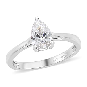 Swarovski Zirconia Ring (Size 6.5) in Platinum Over Sterling Silver 0.88 ctw