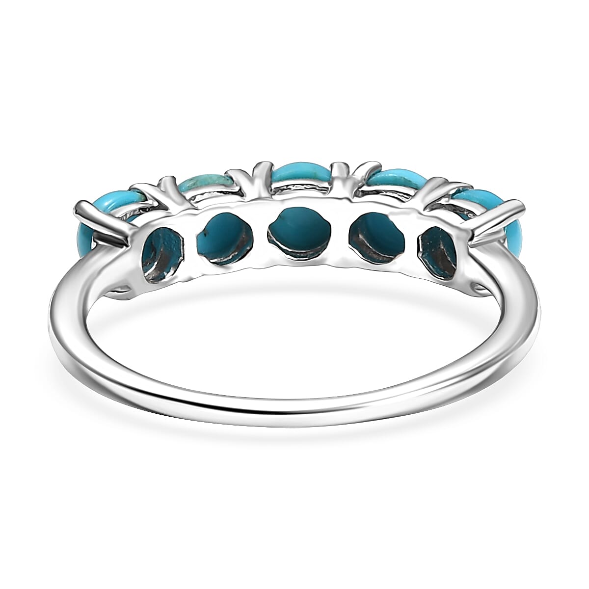 Sleeping Beauty Turquoise Ring (Size 7.5) in Platinum Over Sterling Silver 1.43 ctw image number 4