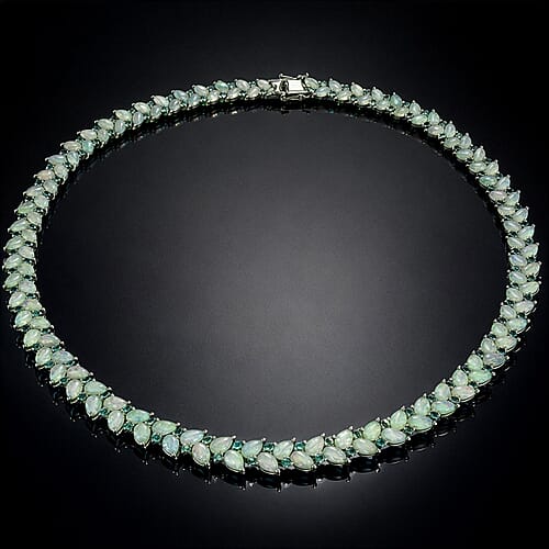 Ethiopian Welo Opal & Kagem Zambian Emerald - Product card gallery slide 2 (10178452717881)