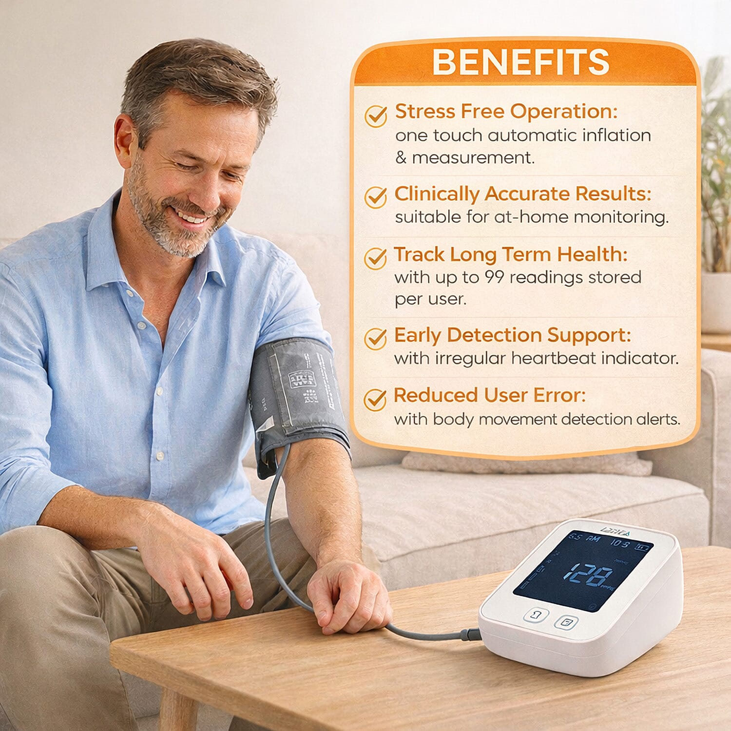 Lazle Gray Automatic Blood Pressure Monitor