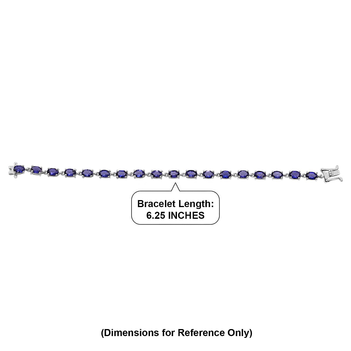 D'Joy Premium Catalina Iolite 7.50 ctw Bracelet in Rhodium Over Sterling Silver (6.50 In) image number 4