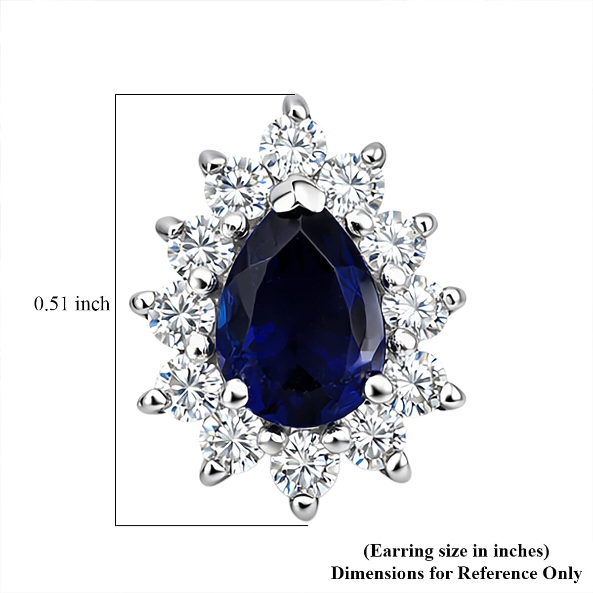 D'Joy Premium Catalina Iolite and Moissanite 2.00 ctw Earrings in Rhodium Over Sterling Silver image number 5