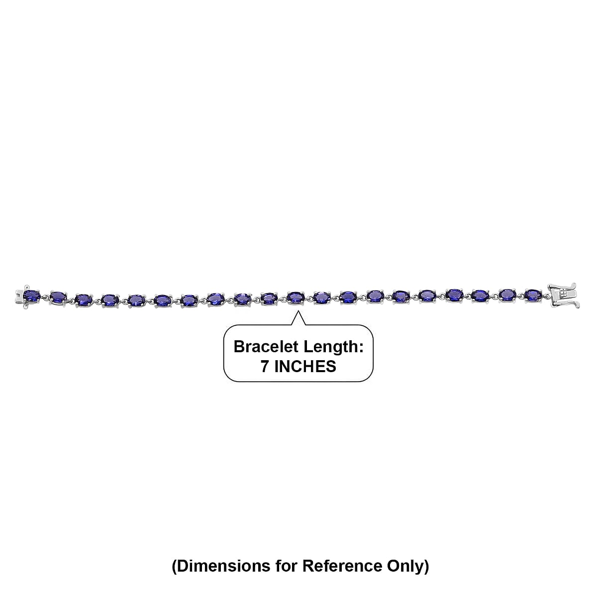 D'Joy Premium Catalina Iolite 8.25 ctw Violet Dynasty Bracelet in Rhodium Over Sterling Silver (7.25 In) image number 4
