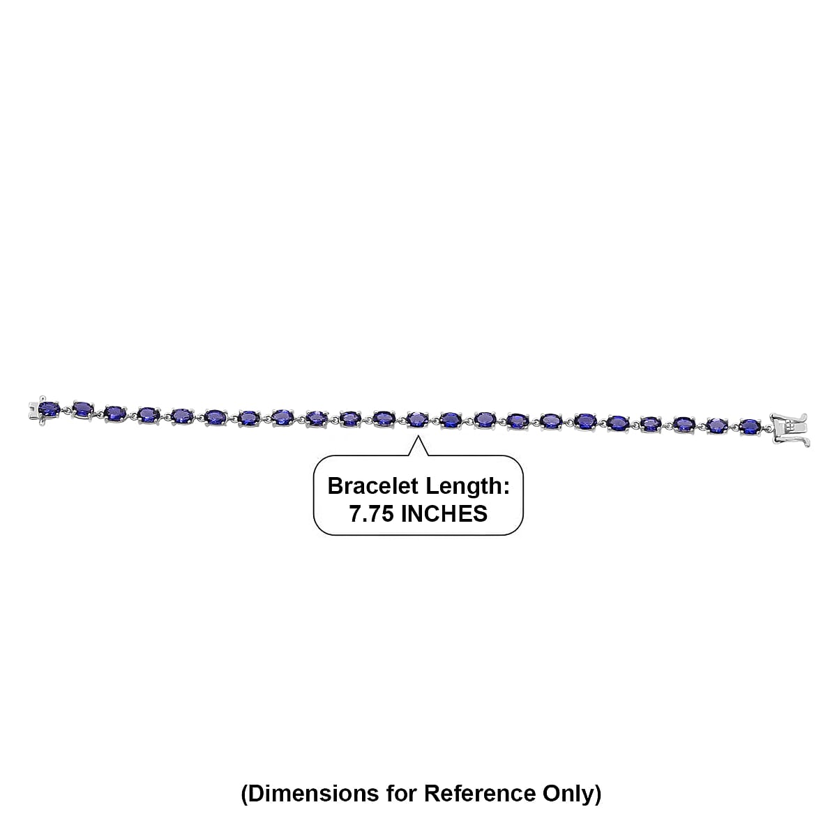D'Joy Premium Catalina Iolite 9.00 ctw Violet Dynasty Bracelet in Rhodium Over Sterling Silver (8.00 In) image number 4