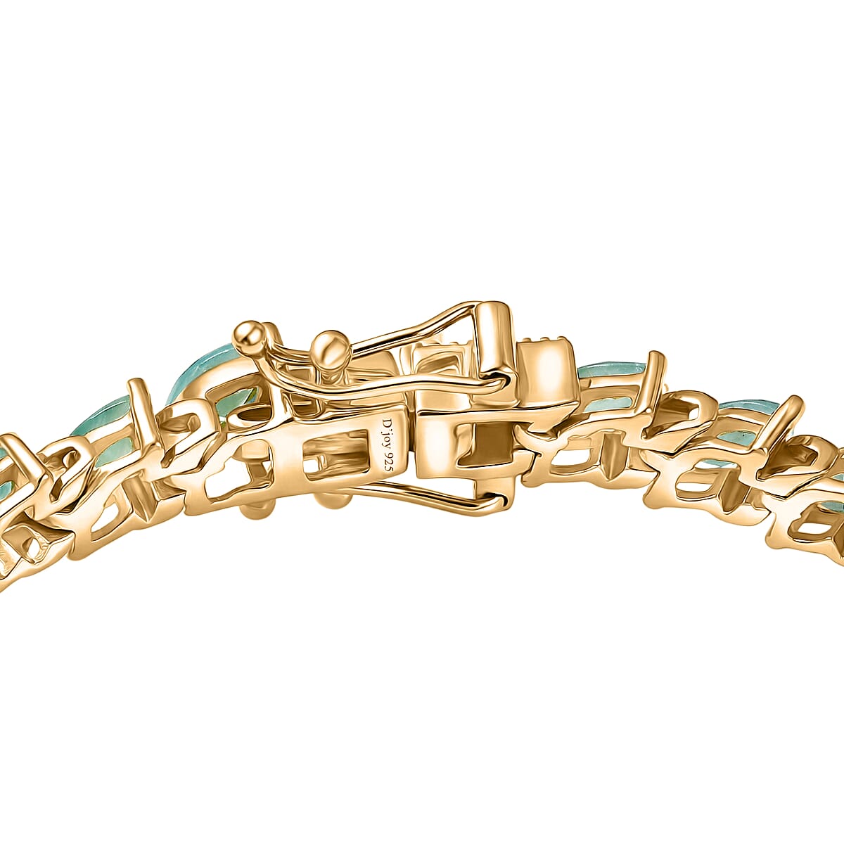 D'Joy Premium Grandidierite 8.40 ctw Bracelet in 18K Vermeil Yellow Gold Over Sterling Silver (7.25 In) image number 3