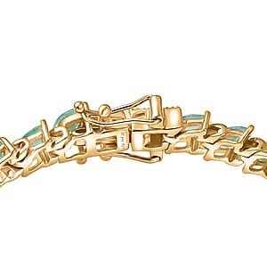 D'Joy Premium Grandidierite 8.40 ctw Bracelet in 18K Vermeil Yellow Gold Over Sterling Silver (7.25 In)