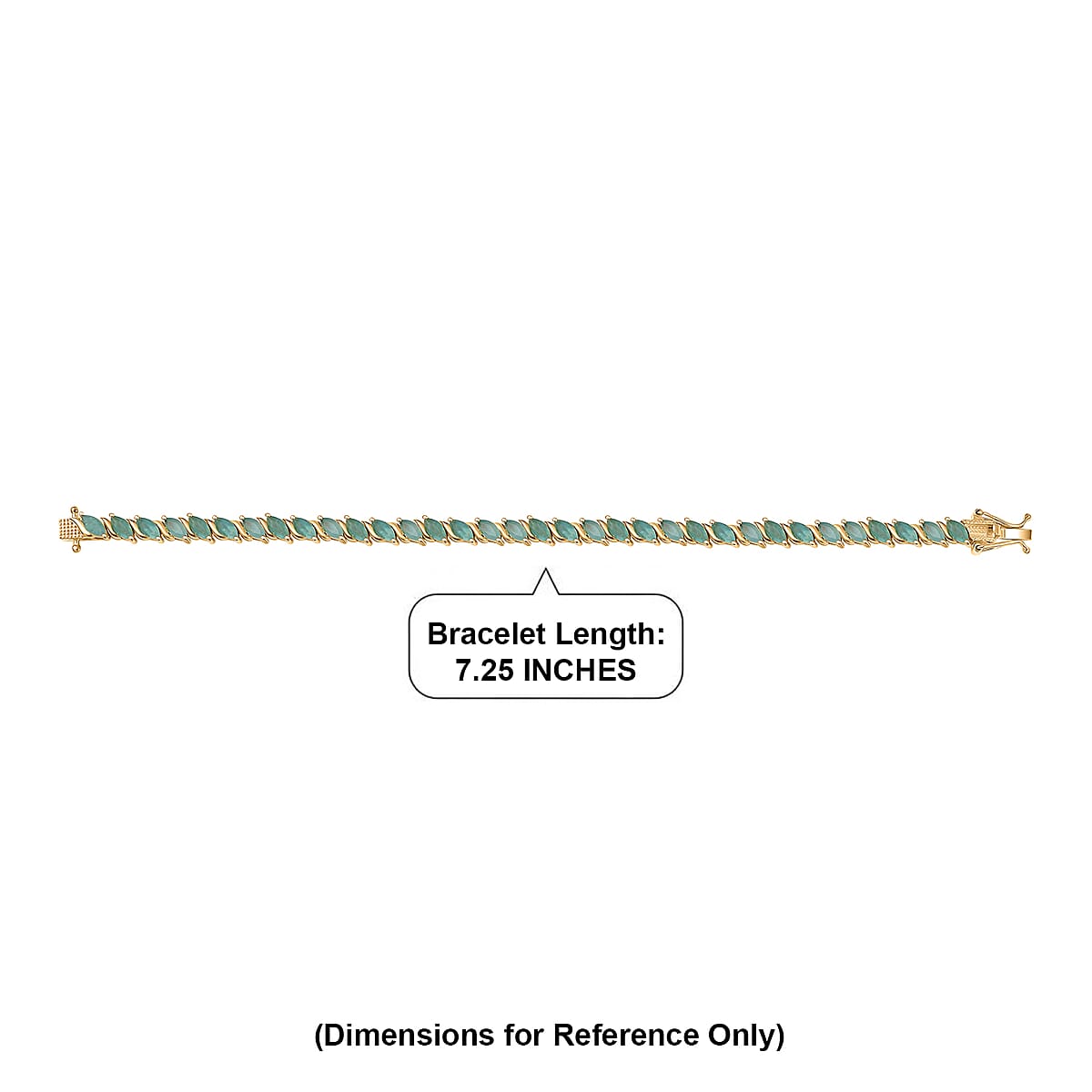 D'Joy Premium Grandidierite 8.40 ctw Bracelet in 18K Vermeil Yellow Gold Over Sterling Silver (7.25 In) image number 4