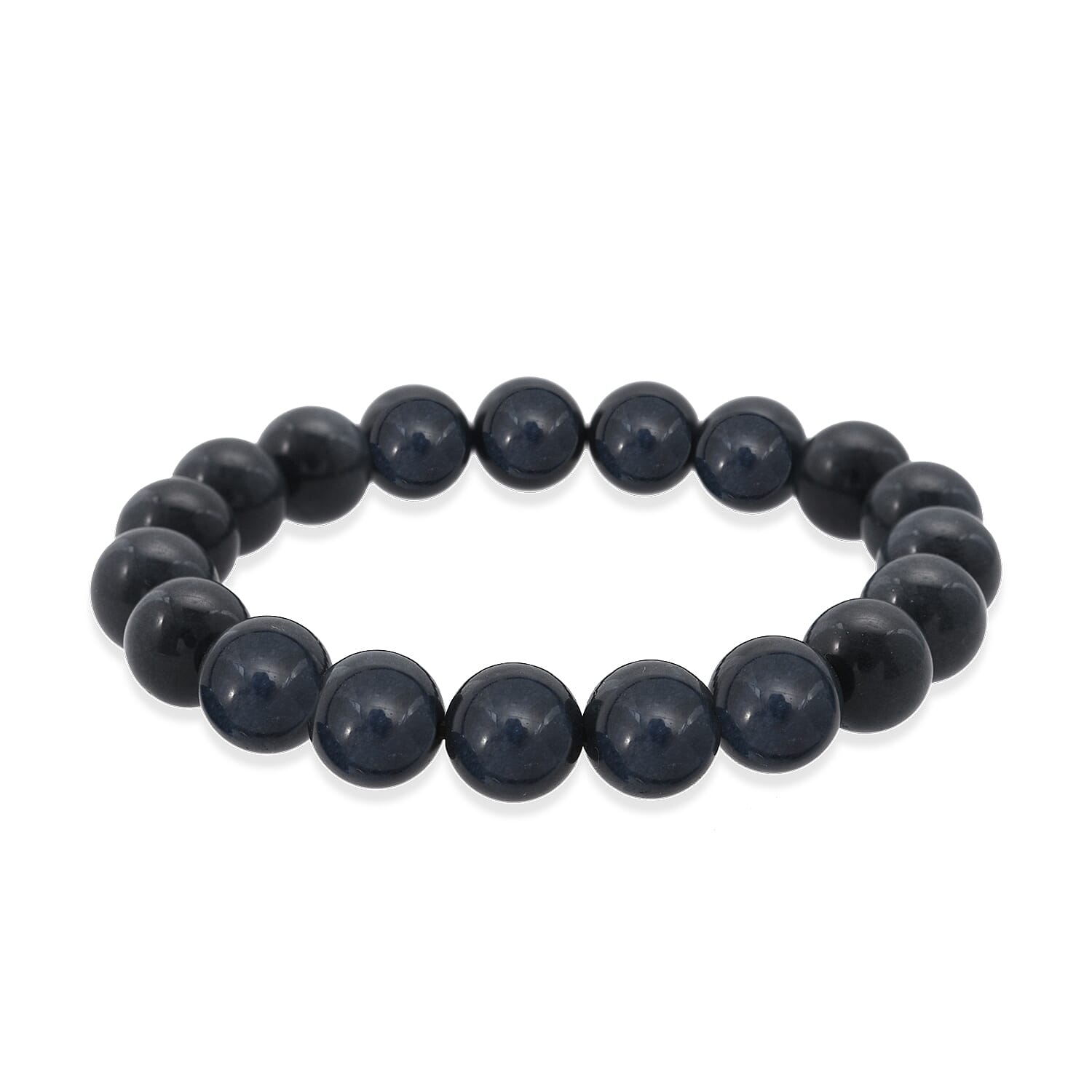 Blue Chalcedony Enhanced 310.00 ctw Beaded Stretch Bracelet