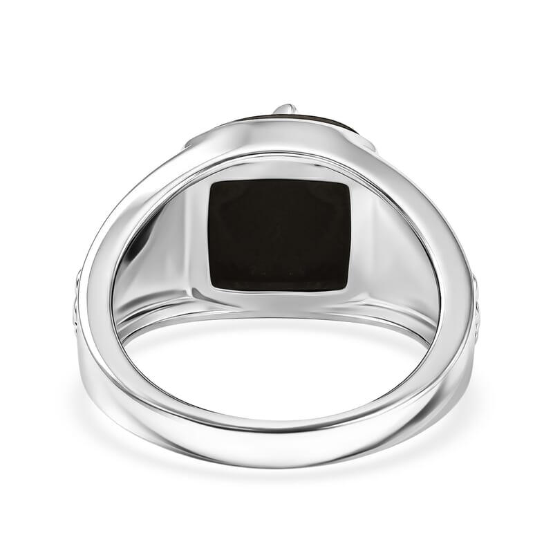 D'Joy Elite Shungite, White Zircon Ring in Sterling Silver 2.85 ctw (Size 7.0)