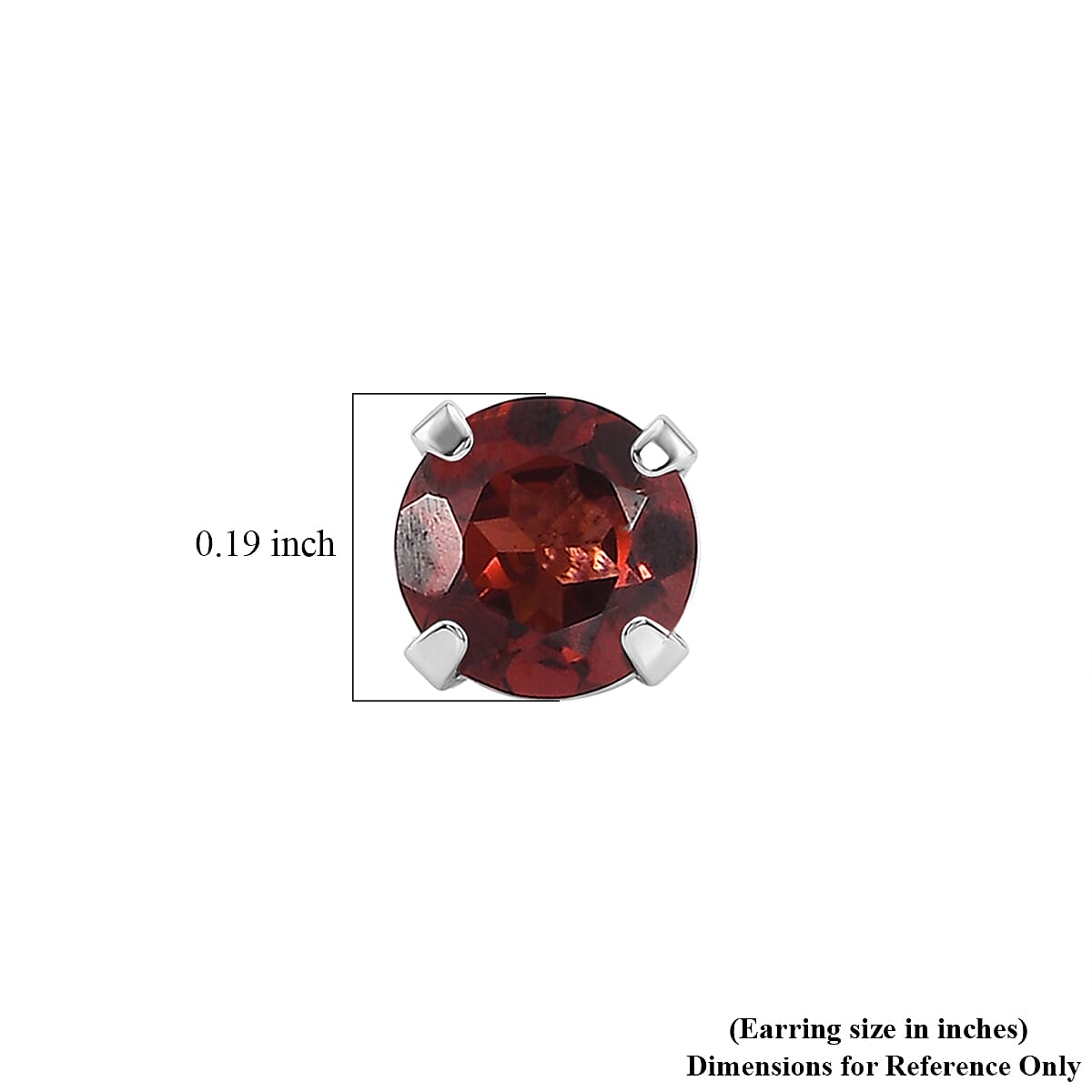 Mozambique Garnet 1.25 ctw Earrings in Platinum Over Sterling Silver