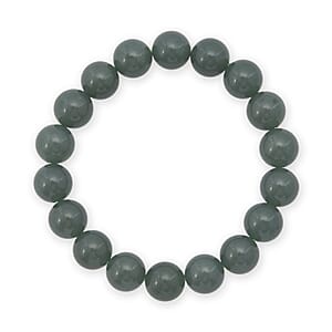 Green Chalcedony (D) 131.00 ctw Beaded Stretch Bracelet